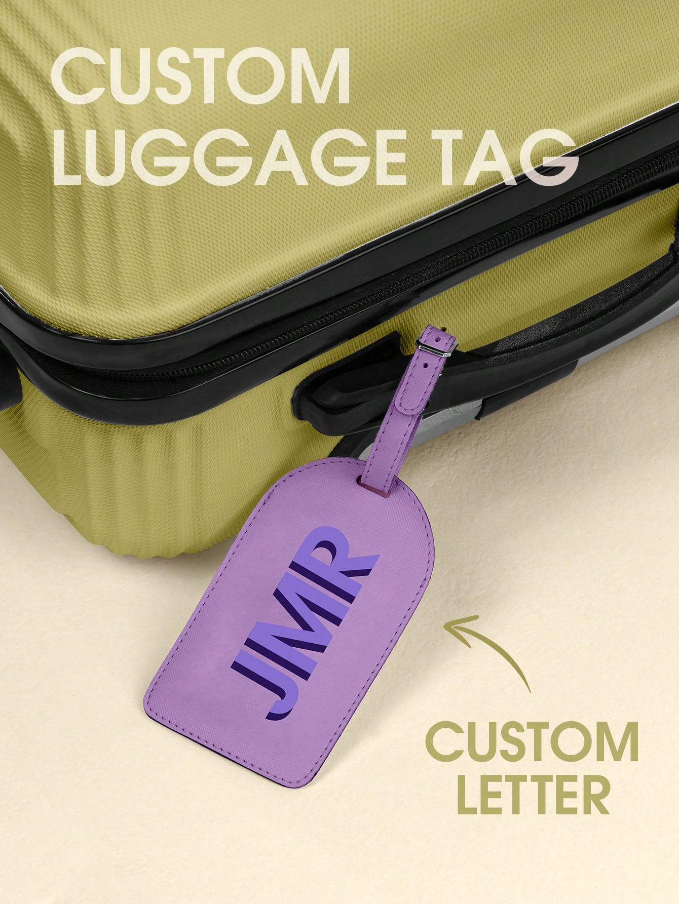 Travel Luggage Set - Etiqueta de Equipaje Personalizada con Iniciales,