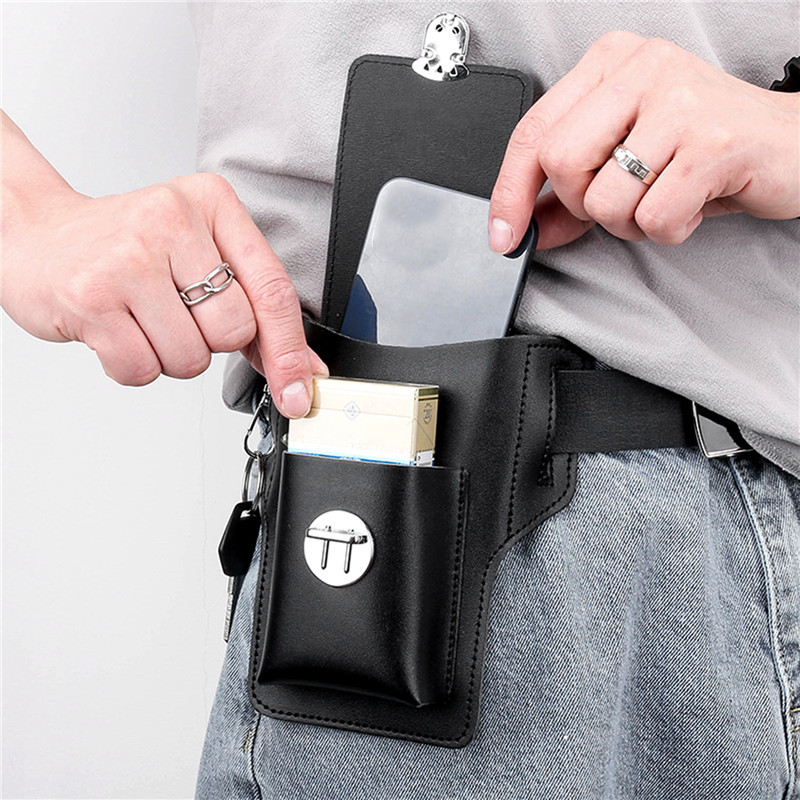 Bolsa de cinturón de teléfono  - Leather Wallet Men reseña y precio