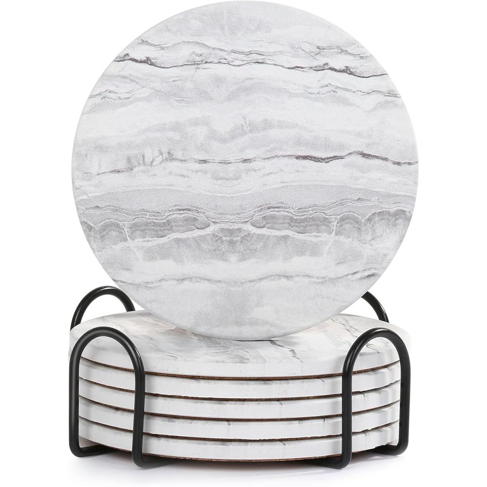 Juego de 6 Posavasos Absorbent - Marble Coaster Set reseña y precio