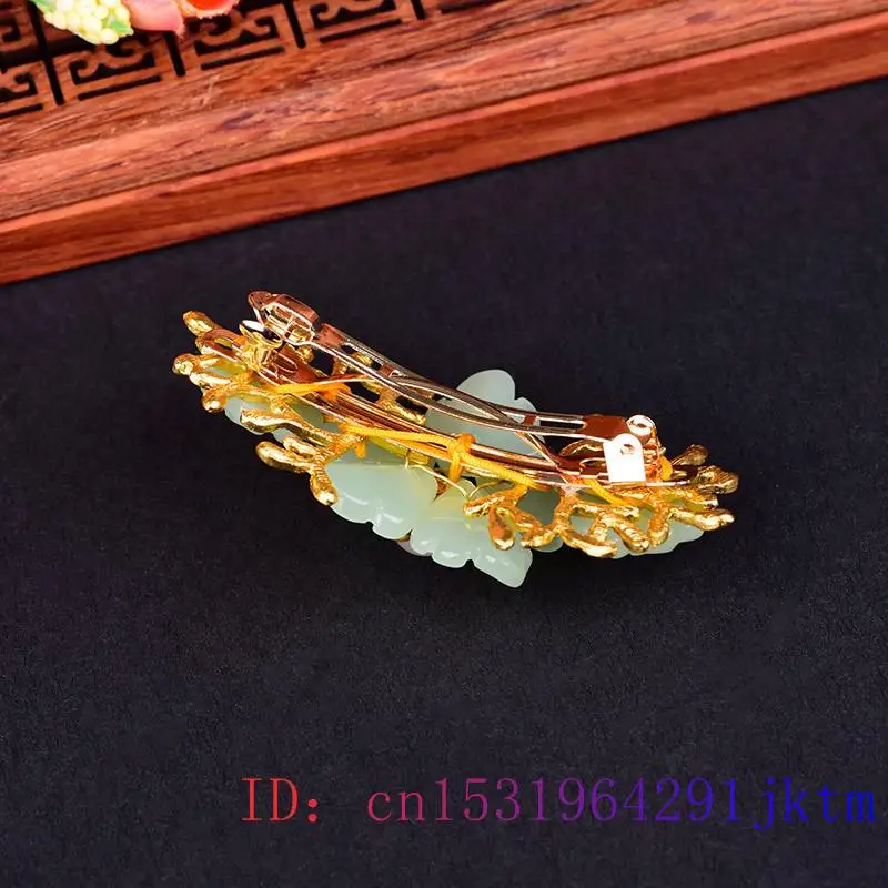 Pasador de flores de Jade verd - Gold Plated Jewelry reseña y precio