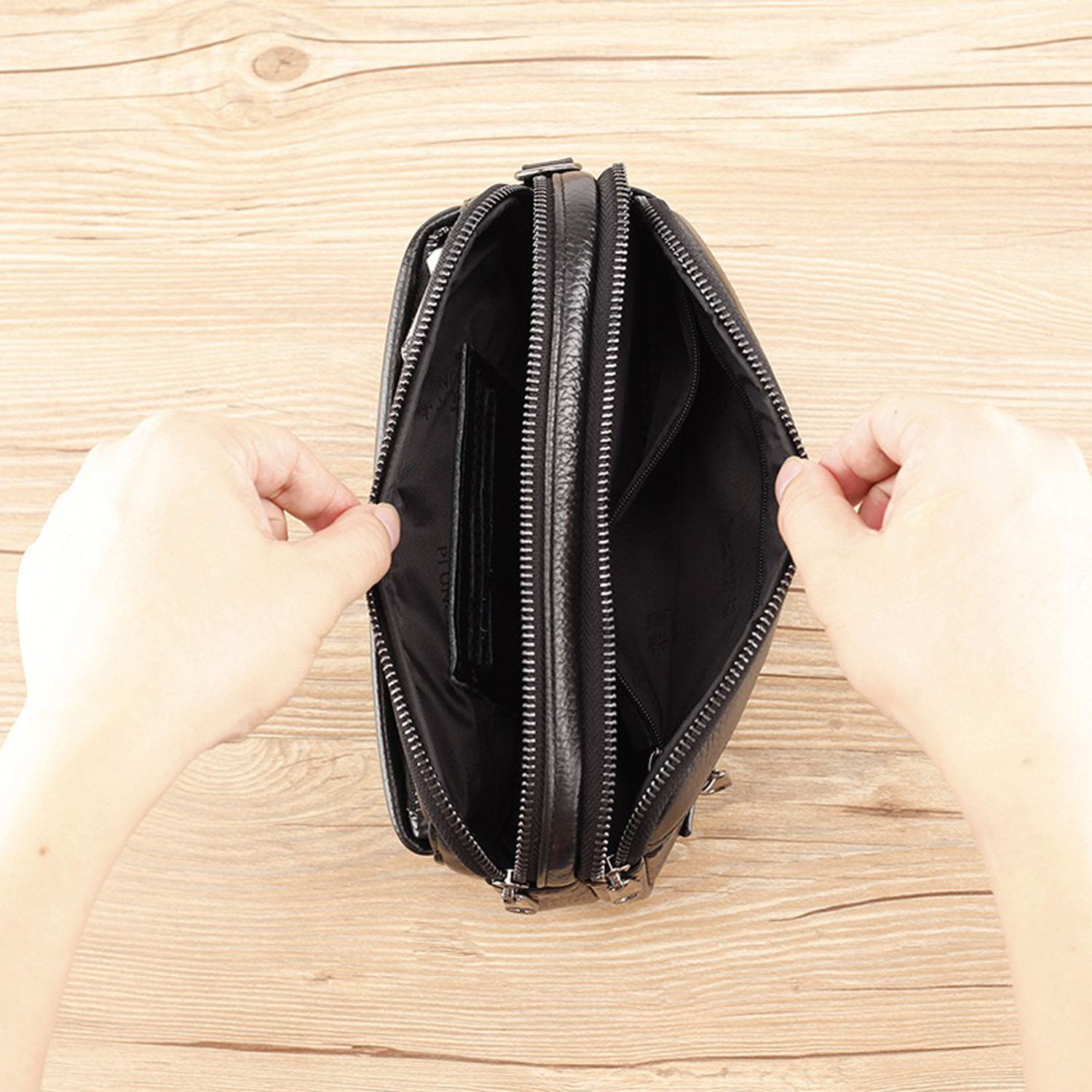 Bolso de Mano de Cuero Genuino - Leather Wallet Men reseña y precio